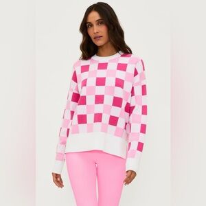 Beach Riot Callie Checkered Sweater Size Medium